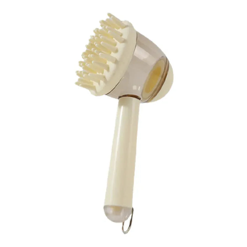 3 in 1 Pet Bath Brush Liquid Foaming Massage Brush, Beige, 18 cm V1188-MS-611-099
