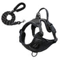 Reflective Pet Vest, Dog Harness, No Pull, Breathable, 1.5-meter tow rope - Black, XL V1188-MS-611-109