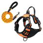 Reflective Pet Vest, Dog Harness, No Pull, Breathable, 1.5-meter tow rope - Orange, M V1188-MS-611-111