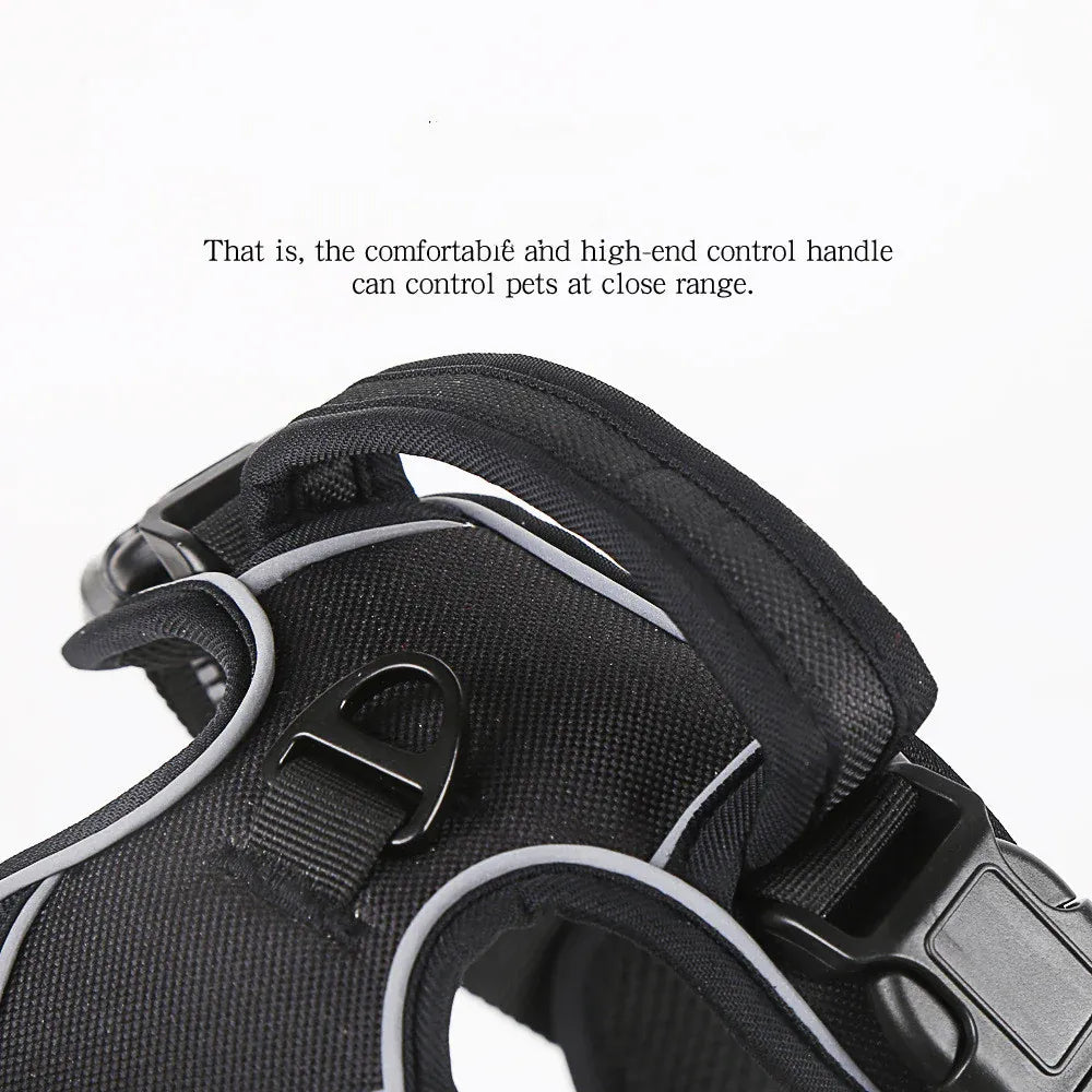 Reflective Pet Vest, Dog Harness, No Pull, Breathable, 1.5-meter tow rope - Red, L V1188-MS-611-114
