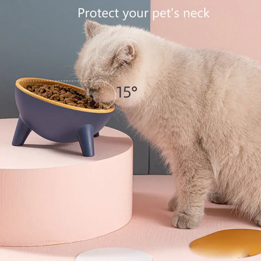 Cat and Dog Non-Breakable Bowl With Stand, Durable, Heat Resistant - Rock Yellow V1188-MS-611-140