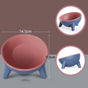 Cat and Dog Non-Breakable Bowl With Stand, Durable, Heat Resistant - Rose red V1188-MS-611-141
