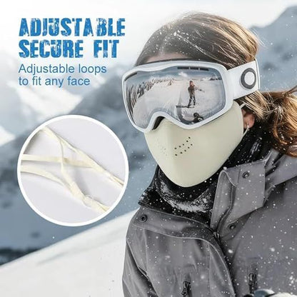 2-Pack Unisex Adjustable Breathable Warm Face Masks, Washable for Winter Use, Warm and Windproof, Extended V1188-MS-612-002