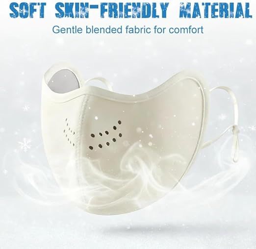 2-Pack Unisex Adjustable Breathable Warm Face Masks, Washable for Winter Use, Warm and Windproof, Extended V1188-MS-612-002
