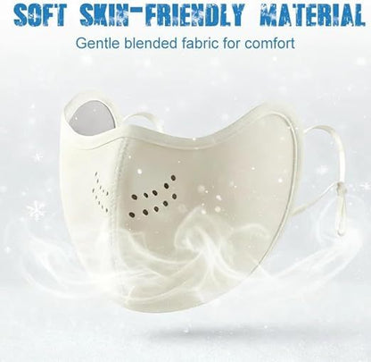 2-Pack Unisex Adjustable Breathable Warm Face Masks, Washable for Winter Use, Warm and Windproof, Extended V1188-MS-612-002