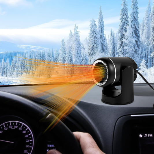 12V 150W Car Heater - 2-in-1 Heating/Cooling - 360-Degree Rotation - Windshield Defroster V1188-MS-612-013
