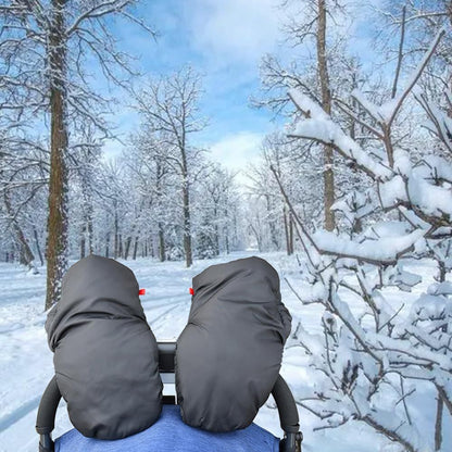 Stroller Hand Muff - Waterproof and Frost-Resistant - Extra Thick and Warm - Black - Unisex Stroller Accessory V1188-MS-612-014