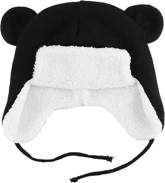 Warm Hat - Baby Winter Hat with Earflaps - Fleece Lining - Knitted - 2 Cute Ears - For Girls & Boys (Head V1188-MS-612-015