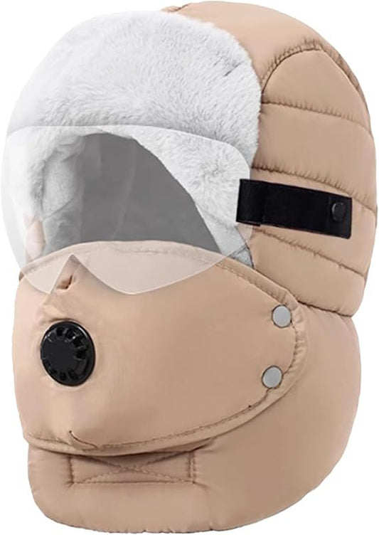 3-in-1 Winter Hat - Windproof and Waterproof - Faux Fur Lining - Full Protection - Suitable for Men and Women V1188-MS-612-032