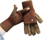 2-in-1 Women's Winter Gloves - with Touchscreen Function - Knitted, Stretchy, Warm Gloves - with Knit Wrist V1188-MS-612-035