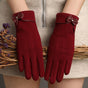 Insulated Women's Gloves - Extra Thick Lining - Specially Designed for Cycling - With Bow Decoration - Soft V1188-MS-612-036