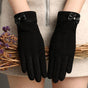 Insulated Women's Gloves - Extra Thick Lining - Specially Designed for Cycling - With Bow Decoration - Soft V1188-MS-612-037