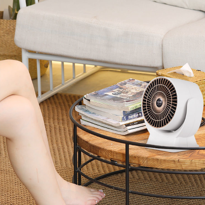 Desktop Warm Air Circulation Heater Quiet Adjustable Angle Space Heater