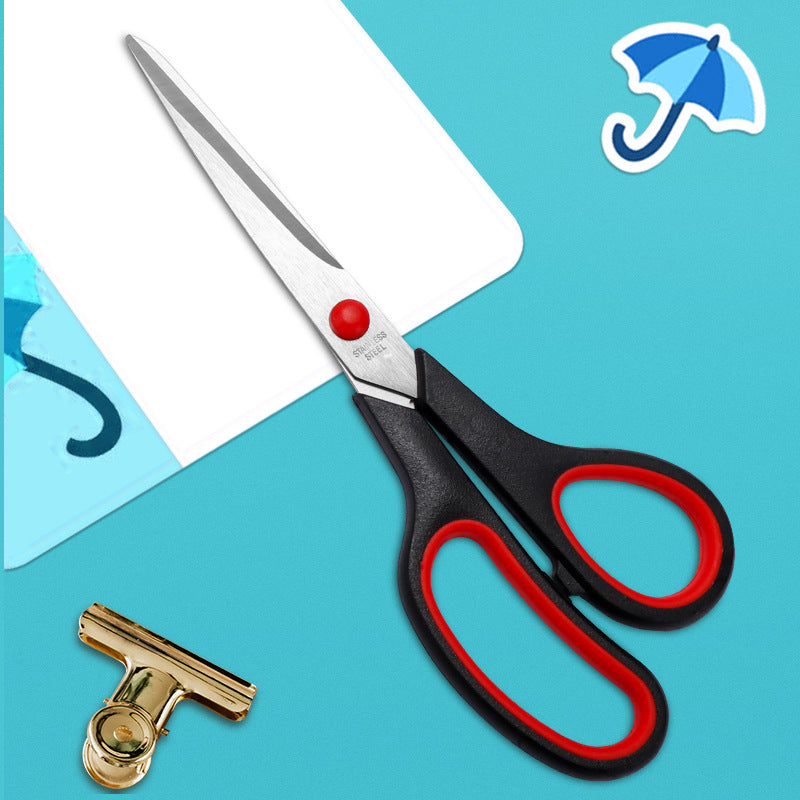 Stainless Steel Kitchen & Office Scissors with Soft Grip Handle, Sharp Multipurpose Craft Shears, Black and V1188-MS-617-001