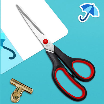 Stainless Steel Kitchen & Office Scissors with Soft Grip Handle, Sharp Multipurpose Craft Shears, Black and V1188-MS-617-002