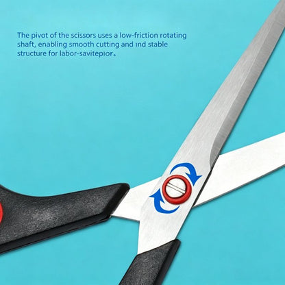 Stainless Steel Kitchen & Office Scissors with Soft Grip Handle, Sharp Multipurpose Craft Shears, Orange and V1188-MS-617-003