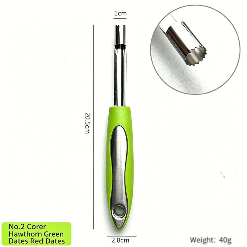 Stainless Steel Apple Corer and Fruit Cutter Tool, Manual Apple Slicer and Seed Remover V1188-MS-617-007