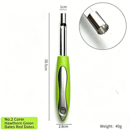 Stainless Steel Apple Corer and Fruit Cutter Tool, Manual Apple Slicer and Seed Remover V1188-MS-617-007