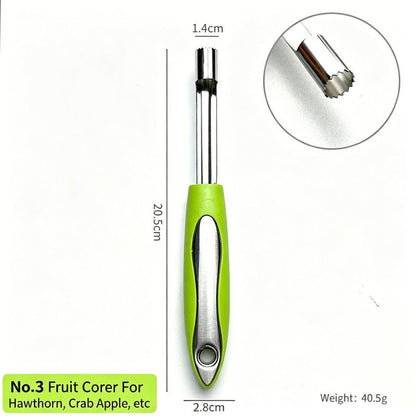 Stainless Steel Apple Corer and Fruit Cutter Tool, Manual Apple Slicer and Seed Remover V1188-MS-617-007