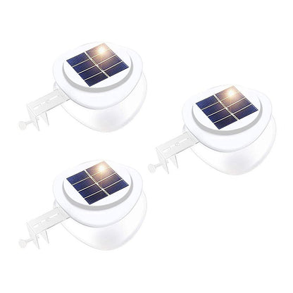 Solar Multipurpose Wall Light Set, Outdoor Rechargeable Lamp with Screws and Mounting Kit, 3 Piece, White V1188-MS-617-012