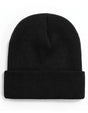 Plain Knit Beanie Hat, Unisex Winter Warm Ski Cap, One Size, Black V1188-MS-617-013