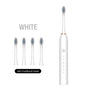 Sonic Electric Toothbrush Set with 4 Replacement Heads and USB Charging Cable, White V1188-MS-617-017