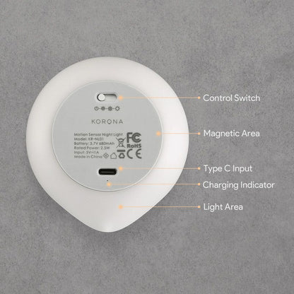 Indoor Motion Sensor Night Light, Cordless Stick-On LED Light for Hallway Bedroom and Stairs, Warm White V1188-MS-617-018