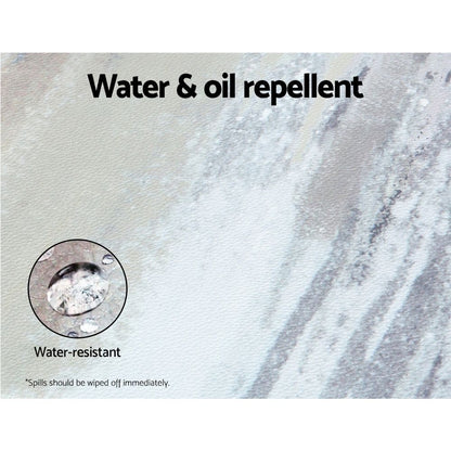 Non-Slip PVC Kitchen Floor Mat 45 x 75 cm, Waterproof Rug, Abstract Marble Pattern V1188-MS-617-021
