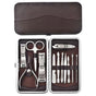 12-Piece Manicure Pedicure Kit, Professional Nail Clipper Grooming Set, Brown Croc Case V1188-MS-617-023