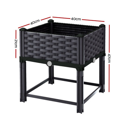 Raised Garden Bed Planter Box 40 x 40 x 23 cm, PP Growing Container for Herbs and Vegetables V1188-MS-617-041