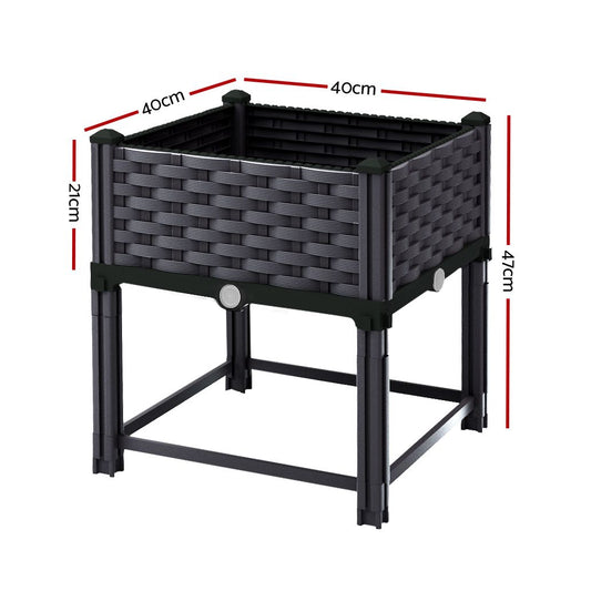 Raised Garden Bed Planter Box 40 x 40 x 23 cm, PP Growing Container for Herbs and Vegetables V1188-MS-617-041