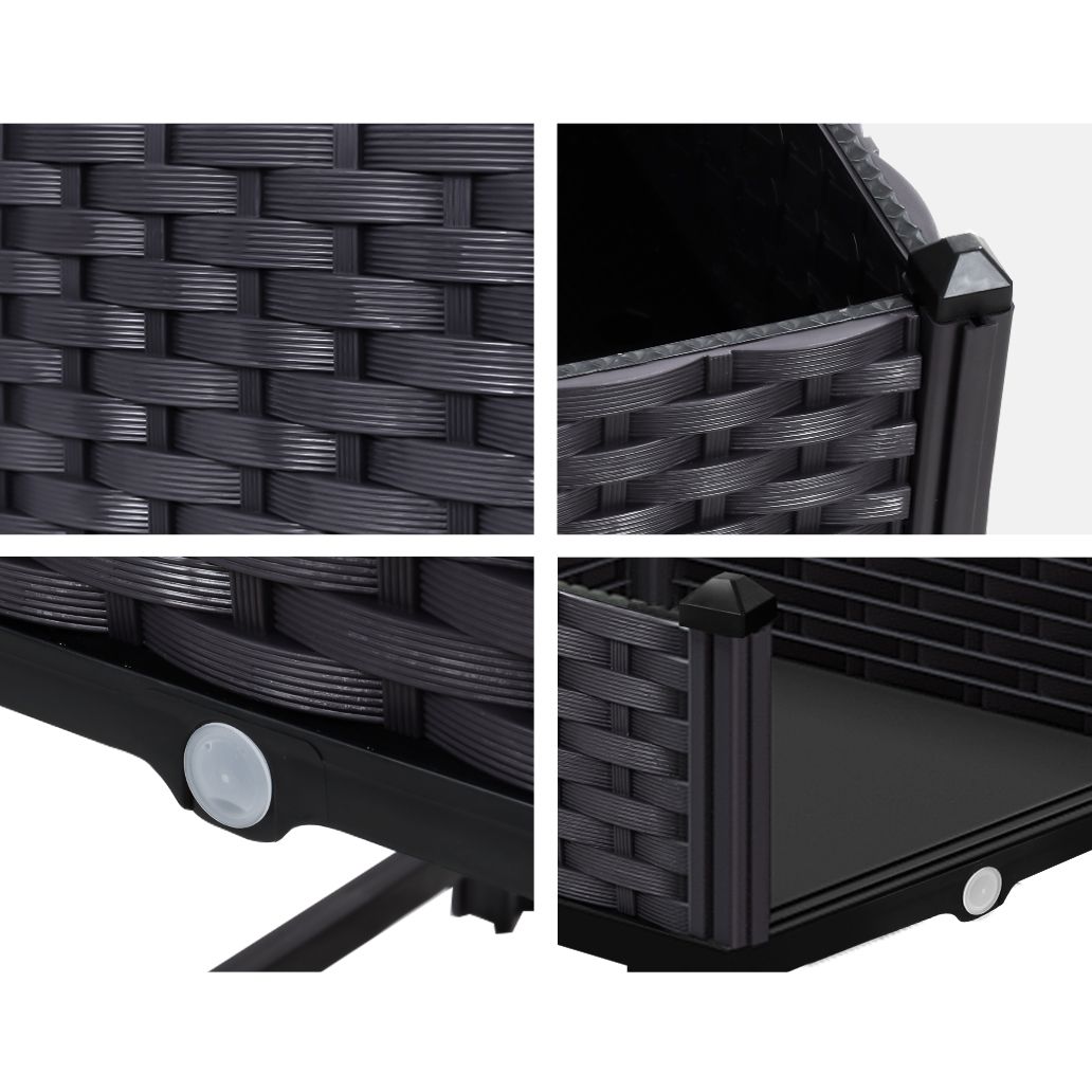 Raised Garden Bed Planter Box 40 x 40 x 23 cm, PP Growing Container for Herbs and Vegetables V1188-MS-617-041