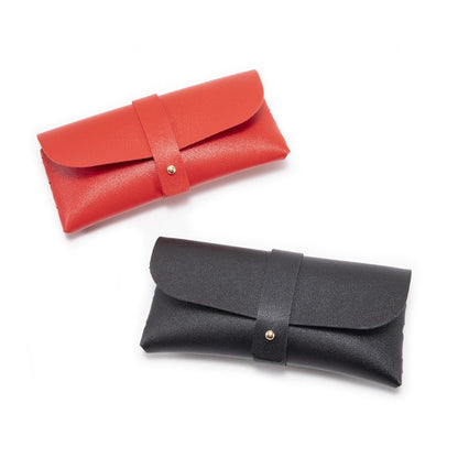3-Piece PU Leather Eyeglass Case Set, Soft Protective Pouches for Sunglasses and Reading Glasses, Black V1188-MS-617-042