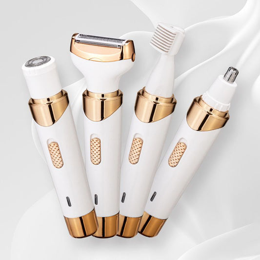 Women's 4-in-1 Electric Hair Removal Razor for Bikini, Underarm and Body Grooming, White V1188-MS-617-045