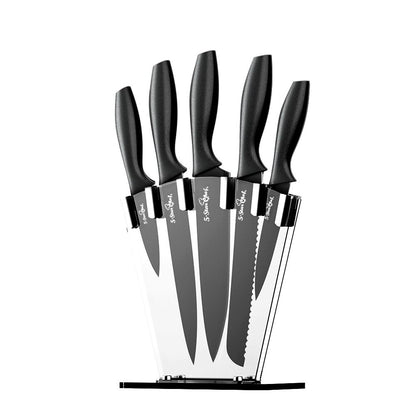7-Piece Kitchen Knife Set with Sharpener, Stainless Steel Non-Stick Blades V1188-MS-617-051