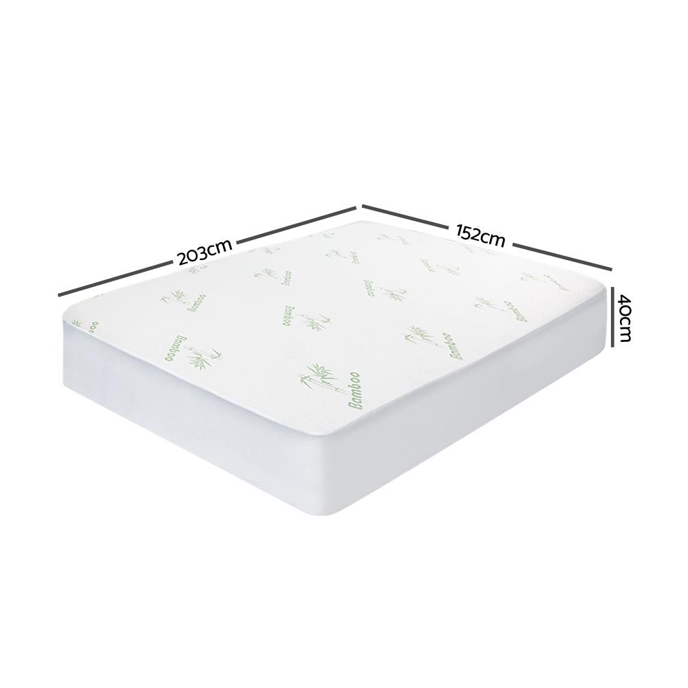 Bamboo Mattress Protector 180 x 200 + 35 cm, Breathable Fitted Waterproof Cover V1188-MS-617-052