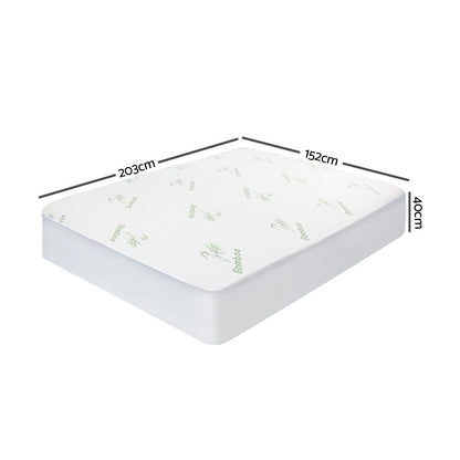 Bamboo Mattress Protector 180 x 200 + 35 cm, Breathable Fitted Waterproof Cover V1188-MS-617-052