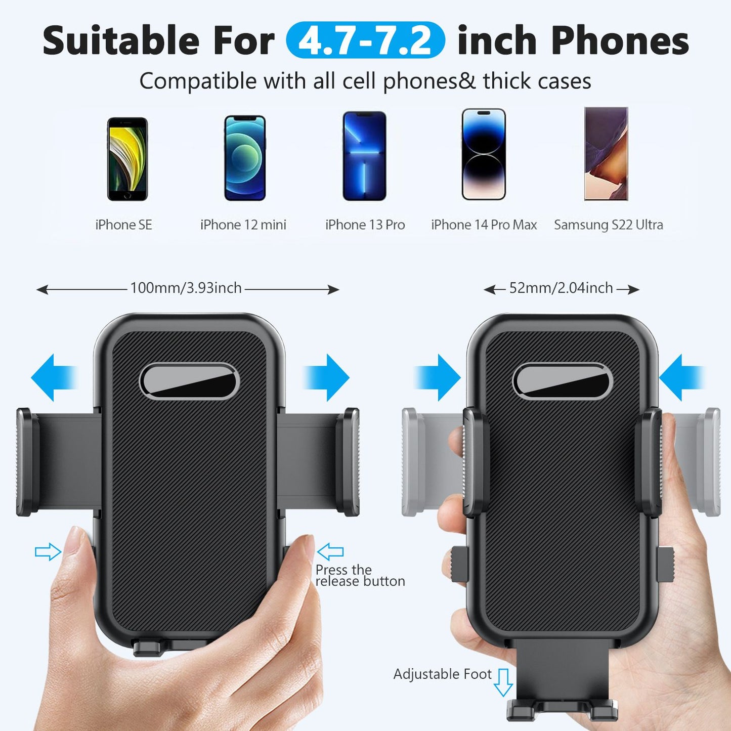 ML-236 Universal Car Phone Holder, Suction Mount for Dashboard and Windscreen V1188-MS-617-061