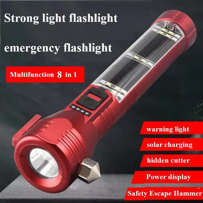 Rechargeable Safety Flashlight, Waterproof Emergency Torch with USB Charging, High-Lumen, Red V1188-MS-617-069