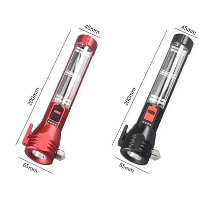 Rechargeable Safety Flashlight, Waterproof Emergency Torch with USB Charging, High-Lumen, Red V1188-MS-617-069