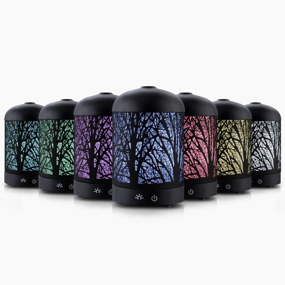 Black Aroma Diffuser 160 ml, Ultrasonic Aromatherapy Humidifier V1188-MS-617-074