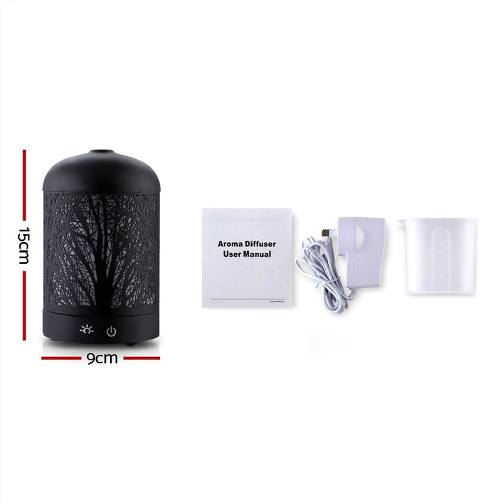 Black Aroma Diffuser 160 ml, Ultrasonic Aromatherapy Humidifier V1188-MS-617-074