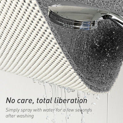 Quick-Dry Non-Slip Bathroom Mat 40 x 60 cm, Soft Loofah-Style Shower Rug, Gray V1188-MS-617-076