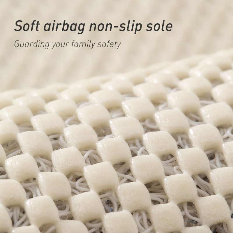 Quick-Dry Non-Slip Bathroom Mat 40 x 60 cm, Soft Loofah-Style Shower Rug, Gray V1188-MS-617-076