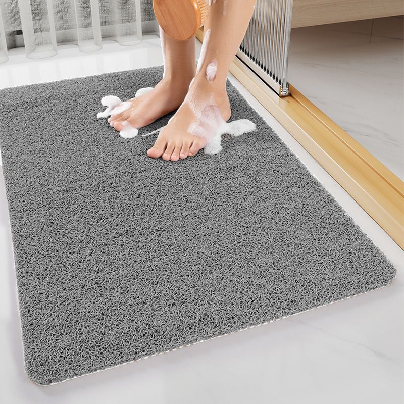 Quick-Dry Non-Slip Bathroom Mat 40 x 60 cm, Soft Loofah-Style Shower Rug, Gray V1188-MS-617-076