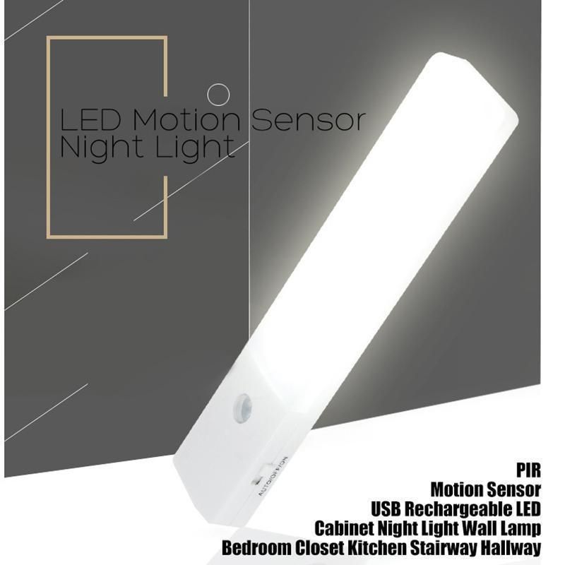 EL608 Rechargeable LED Night Light, Infrared Motion Sensor Wall Lamp, Cool White V1188-MS-617-098