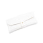 White PU Leather Eyeglass Case, Soft Protective Pouch for Sunglasses and Reading Glasses V1188-MS-617-101