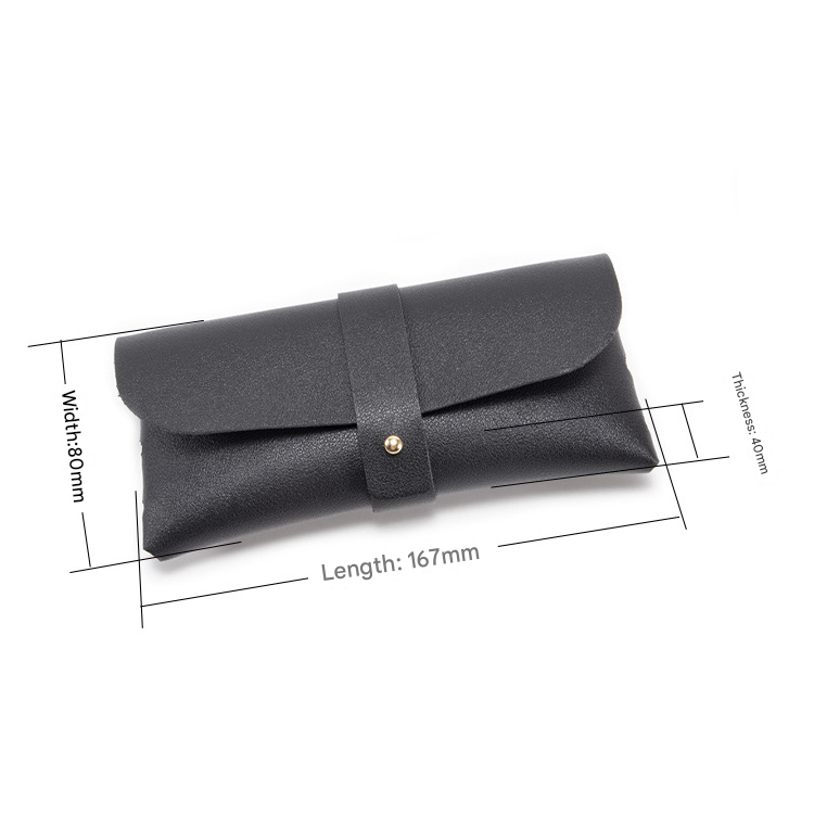 White PU Leather Eyeglass Case, Soft Protective Pouch for Sunglasses and Reading Glasses V1188-MS-617-101