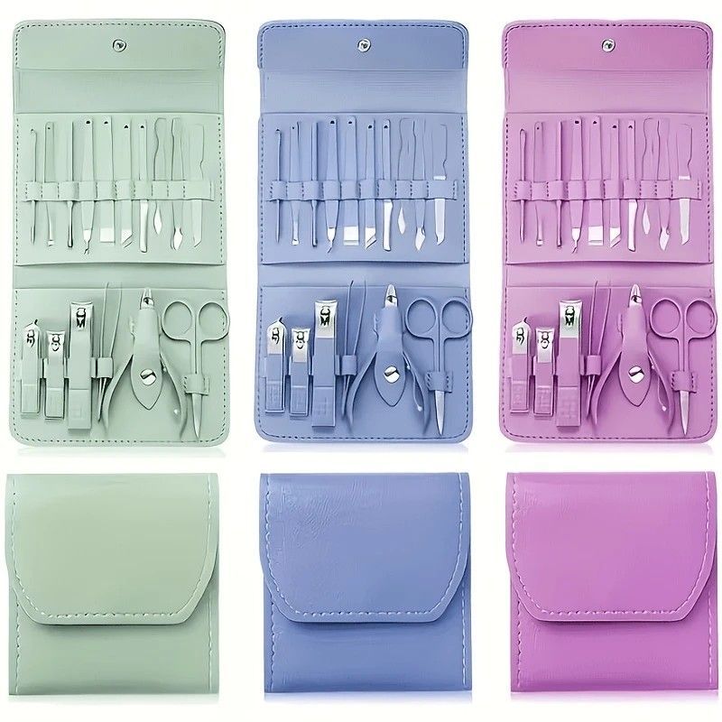 16-Piece Nail Care Set, Portable Professional Manicure and Pedicure Kit, Blue V1188-MS-617-103
