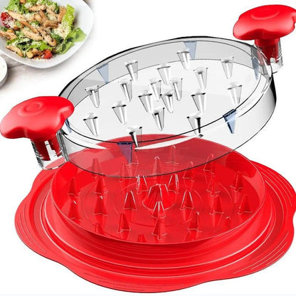 Upgraded Meat Shredder Tool with Anti-Slip Base and Ergonomic Grips, Red V1188-MS-617-105